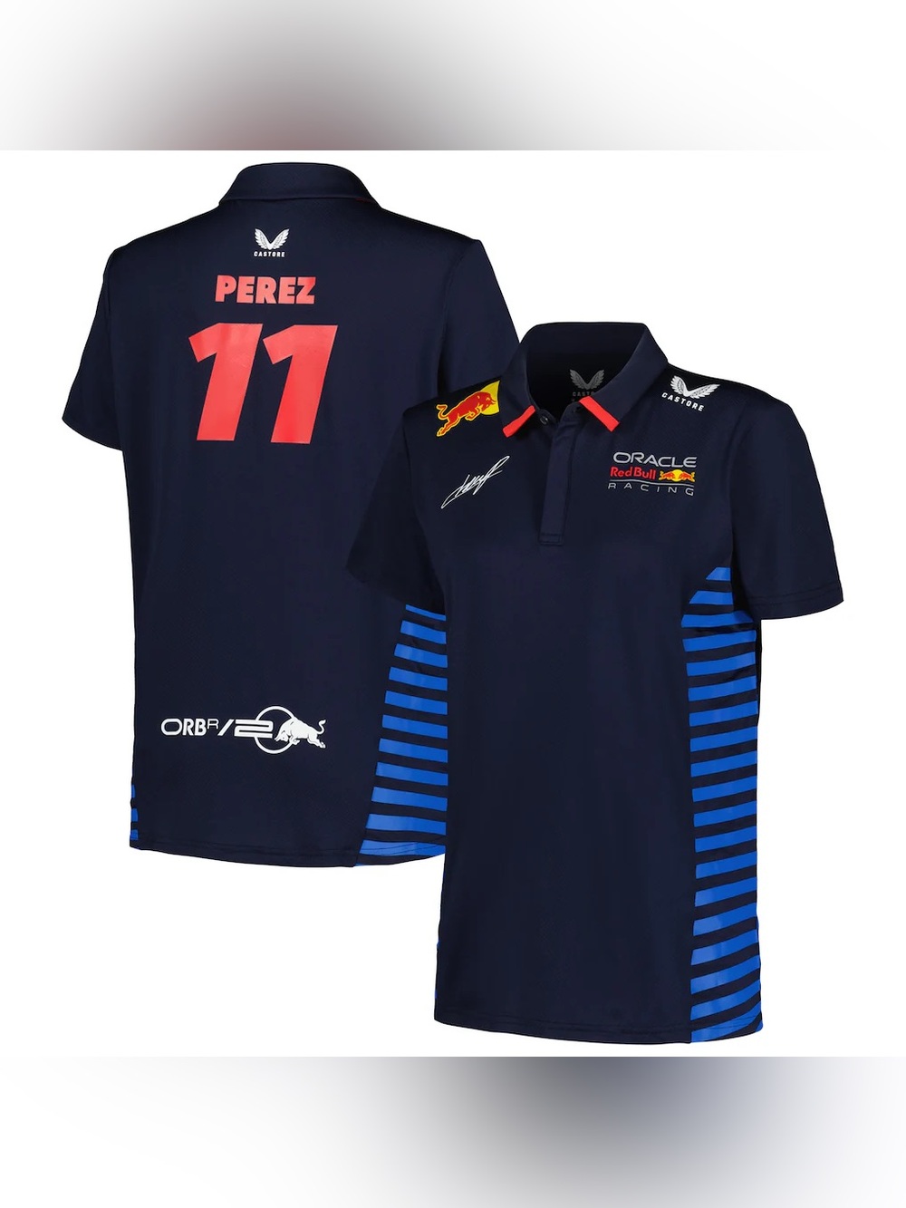 Sergio Perez Red Bull Formula 1 Racing Castore Women's 2024 Team Polo - Navy